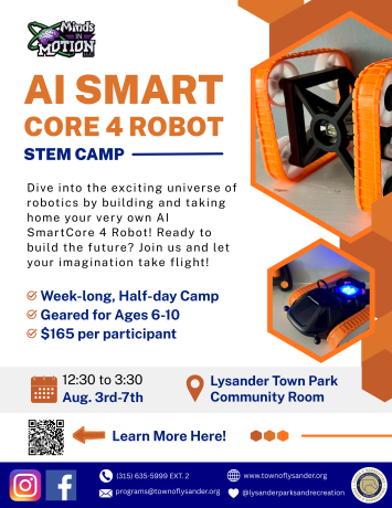AI SmartCore 4 Robot STEM Camp Flyer
