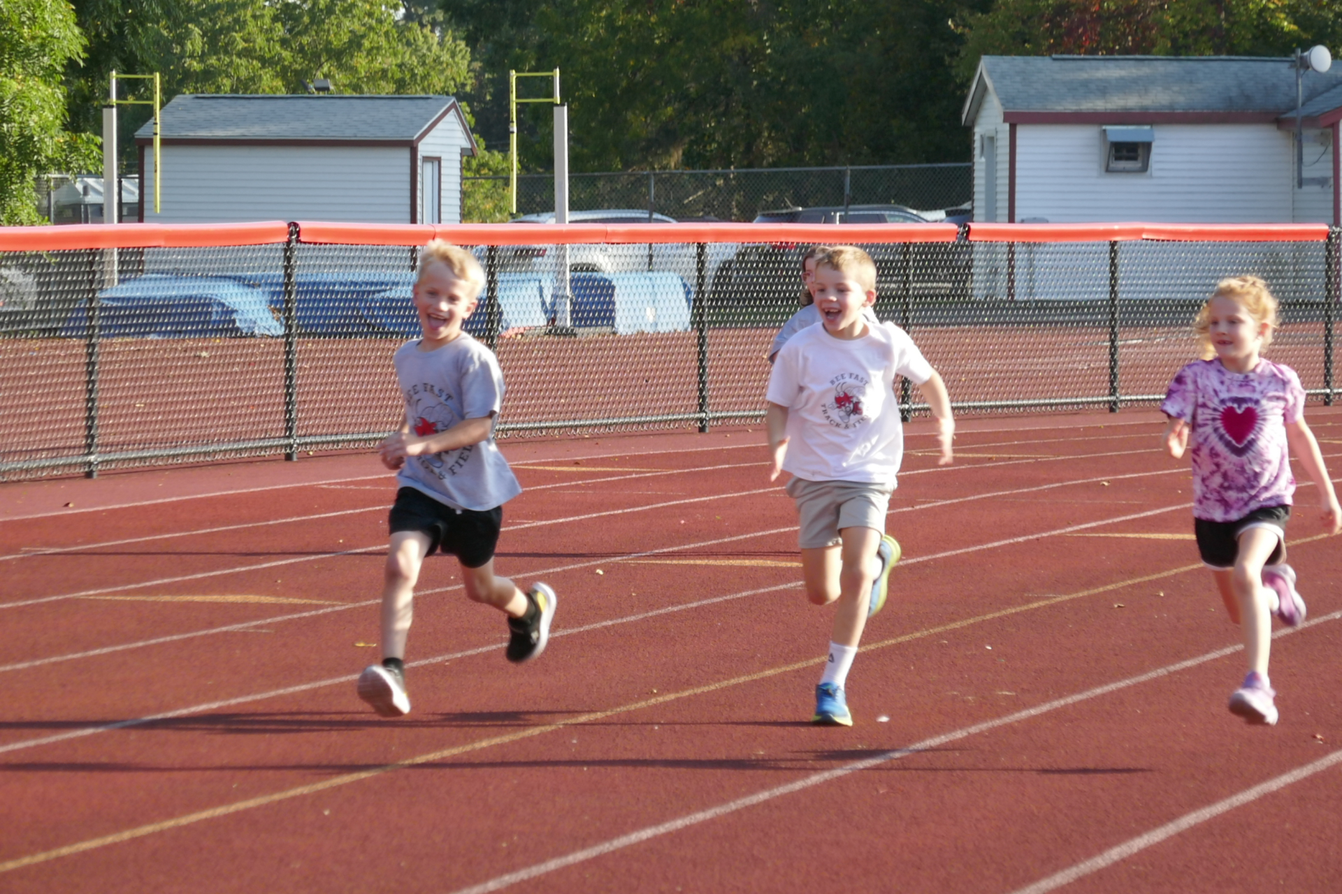 Three Children Running
